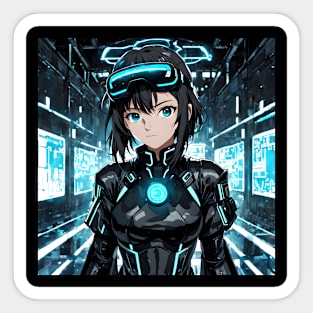 Anime Girl in the Metaverse v2 Sticker